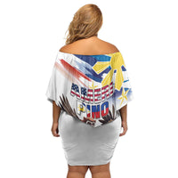 Filipino American History Month Family Matching Off Shoulder Short Dress and Hawaiian Shirt Bald Eagle Tarsier Together LT05 - Polynesian Pride