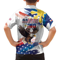 Filipino American History Month Family Matching Puletasi and Hawaiian Shirt Bald Eagle Tarsier Together LT05 - Polynesian Pride