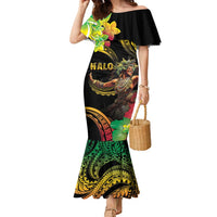 Halo Vanuatu Family Matching Mermaid Dress and Hawaiian Shirt Beautiful Woman Dancing