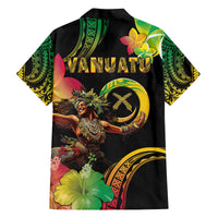 Halo Vanuatu Family Matching Off The Shoulder Long Sleeve Dress and Hawaiian Shirt Beautiful Woman Dancing LT05 - Polynesian Pride