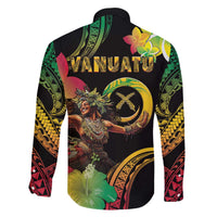 Halo Vanuatu Family Matching Off The Shoulder Long Sleeve Dress and Hawaiian Shirt Beautiful Woman Dancing LT05 - Polynesian Pride