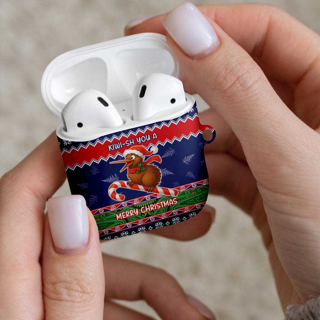 New Zealand Christmas AirPods Case Kiwi-sh You A Merry Christmas - Polynesian Pride