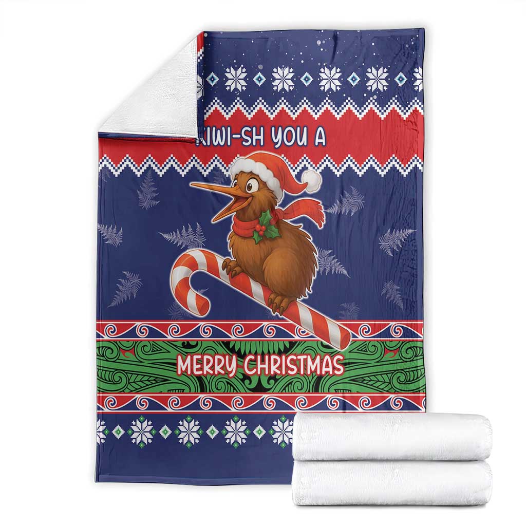 New Zealand Christmas Blanket Kiwi-sh You A Merry Christmas - Polynesian Pride