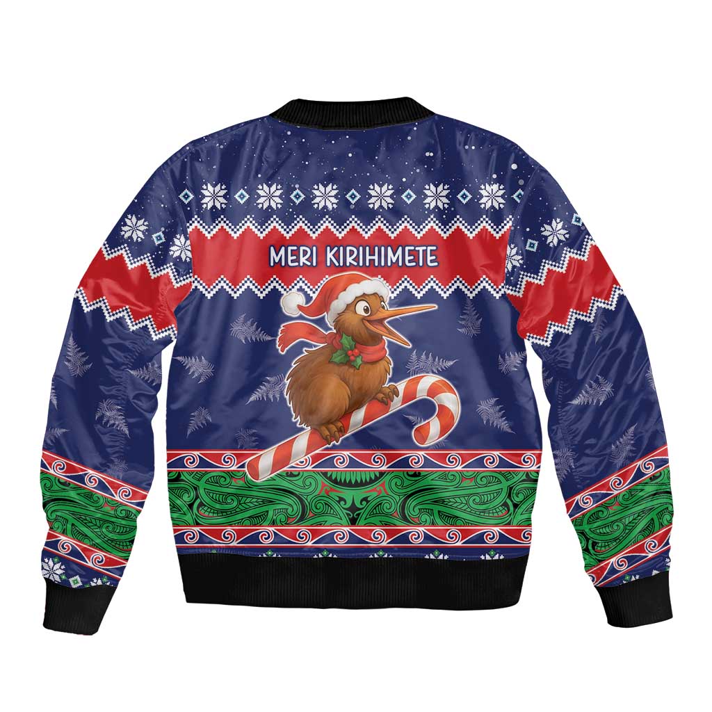 New Zealand Christmas Bomber Jacket Kiwi-sh You A Merry Christmas - Polynesian Pride