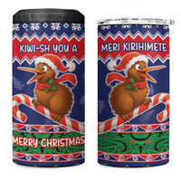 New Zealand Christmas 4 in 1 Can Cooler Tumbler Kiwi-sh You A Merry Christmas LT05 One Size: 16 oz Blue - Polynesian Pride