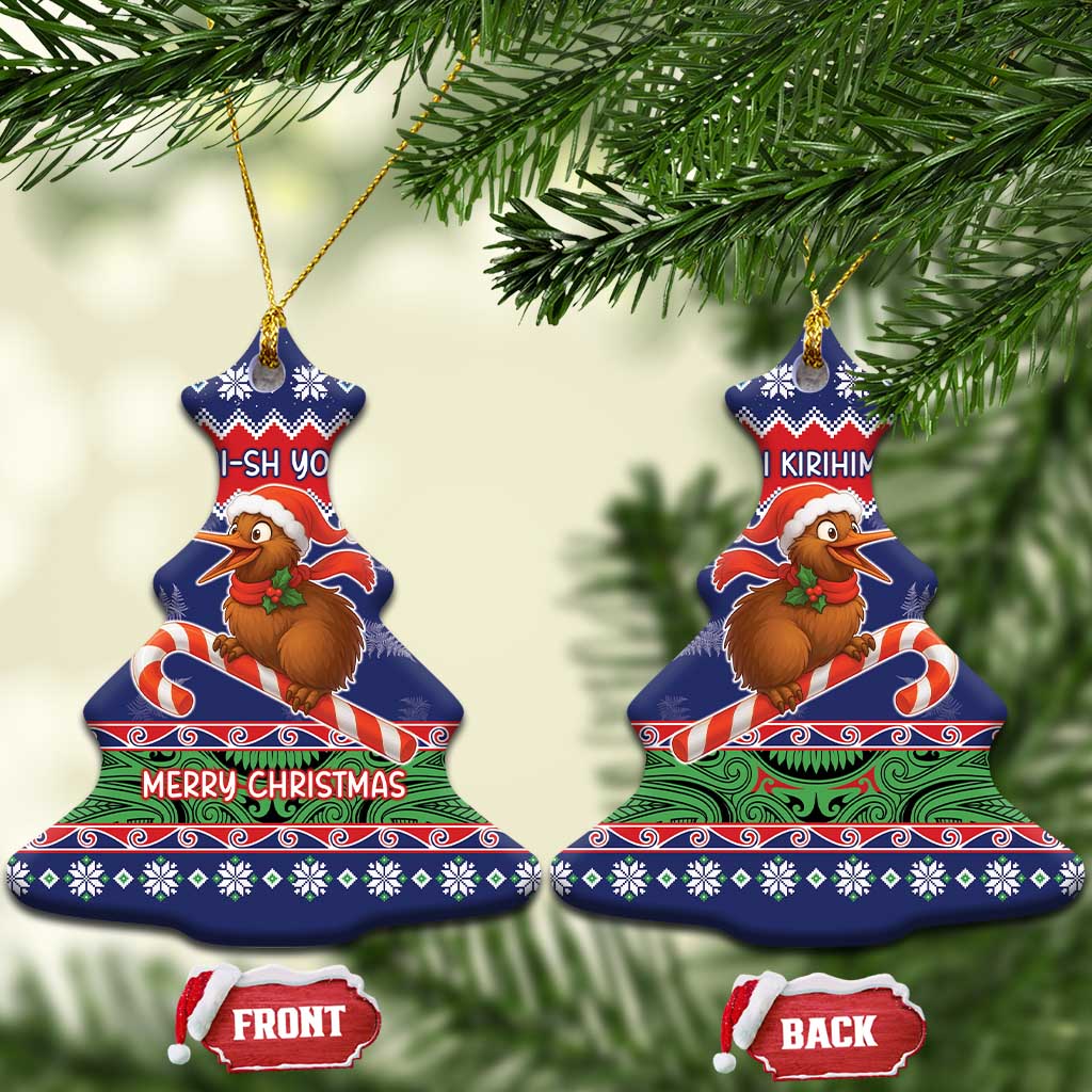 New Zealand Christmas Ceramic Ornament Kiwi-sh You A Merry Christmas - Polynesian Pride
