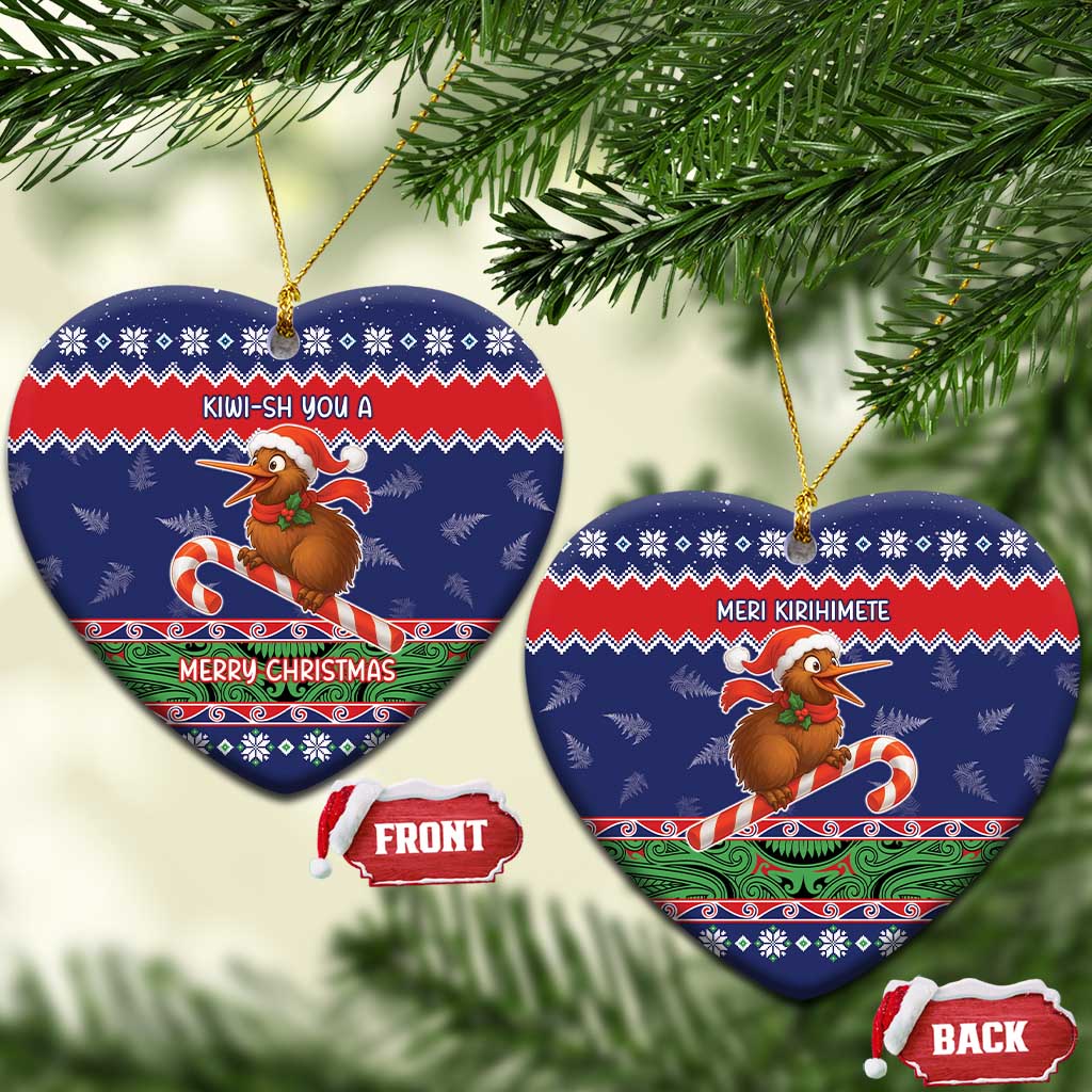 New Zealand Christmas Ceramic Ornament Kiwi-sh You A Merry Christmas - Polynesian Pride