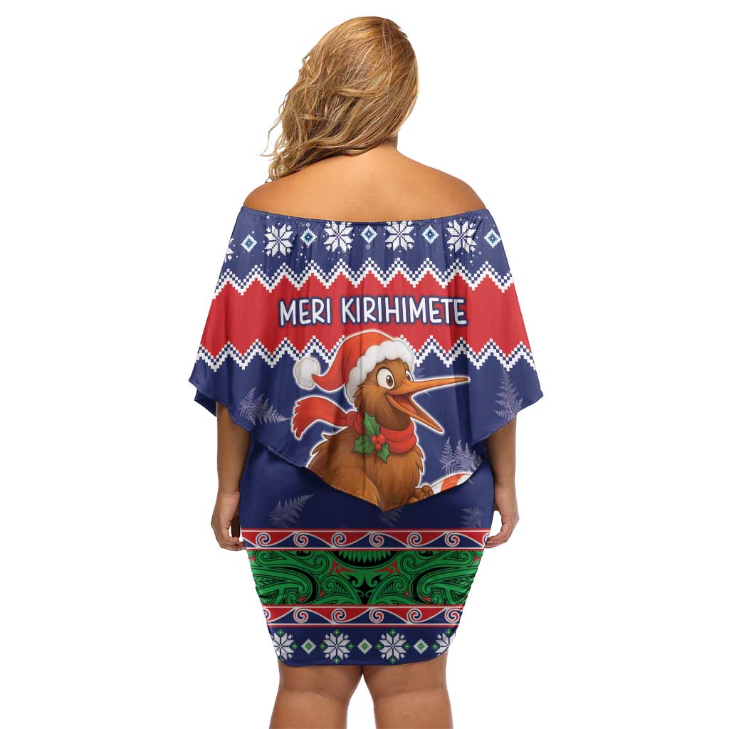 New Zealand Christmas Family Matching Off Shoulder Short Dress and Hawaiian Shirt Kiwi-sh You A Merry Christmas LT05 - Polynesian Pride