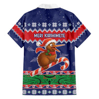 New Zealand Christmas Family Matching Short Sleeve Bodycon Dress and Hawaiian Shirt Kiwi-sh You A Merry Christmas LT05 - Polynesian Pride