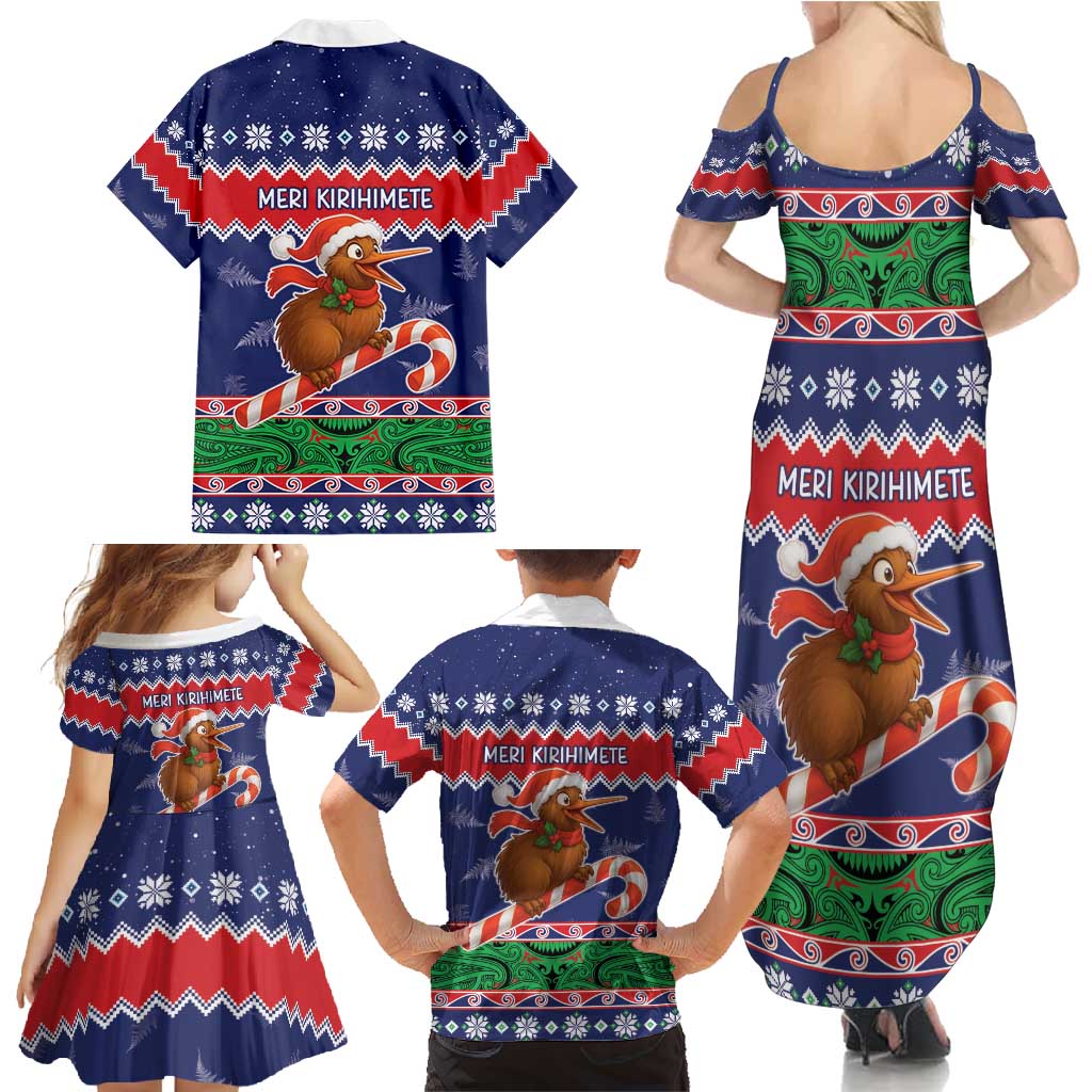 New Zealand Christmas Family Matching Summer Maxi Dress and Hawaiian Shirt Kiwi-sh You A Merry Christmas LT05 - Polynesian Pride