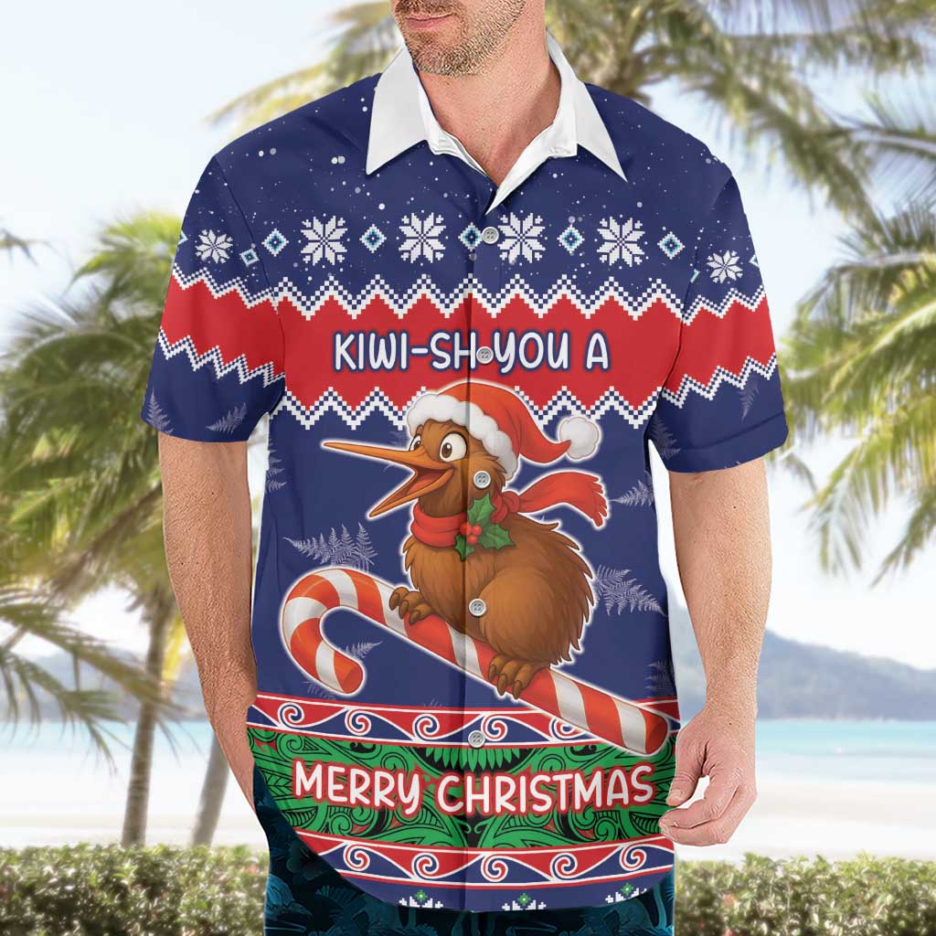 New Zealand Christmas Hawaiian Shirt Kiwi-sh You A Merry Christmas - Polynesian Pride
