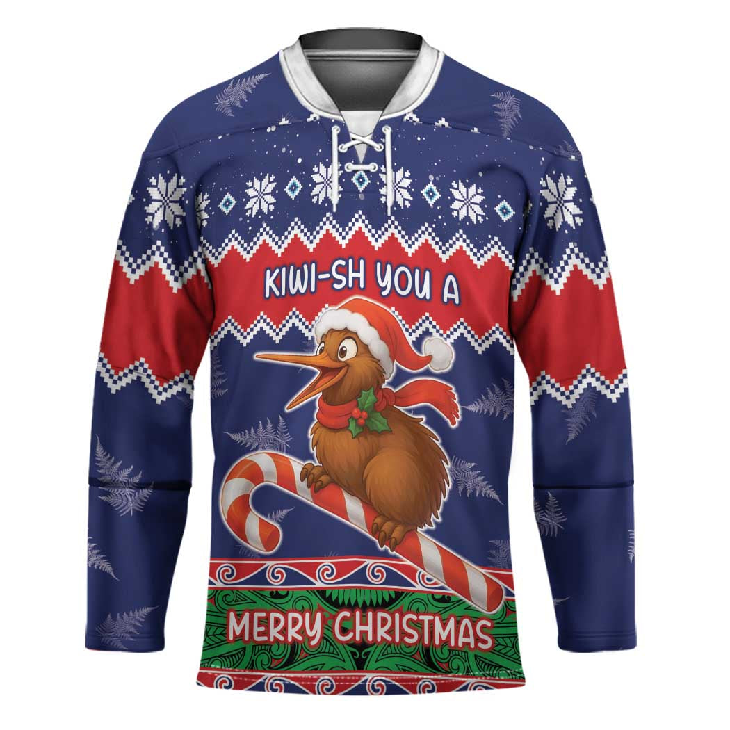 New Zealand Christmas Hockey Jersey Kiwi-sh You A Merry Christmas - Polynesian Pride