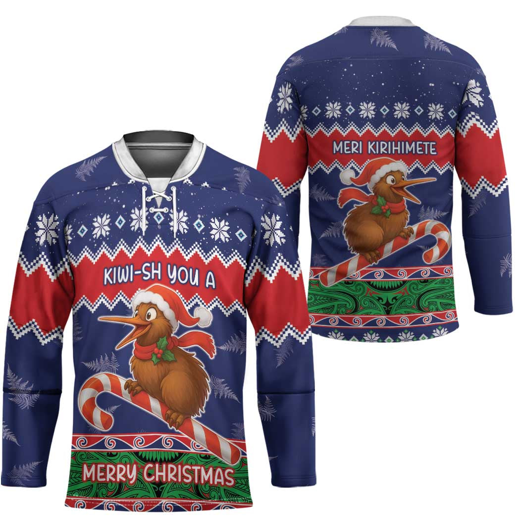 New Zealand Christmas Hockey Jersey Kiwi-sh You A Merry Christmas - Polynesian Pride
