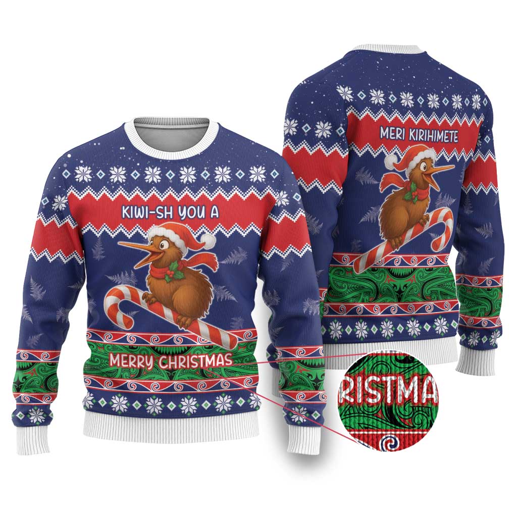 New Zealand Christmas Ugly Christmas Sweater Kiwi-sh You A Merry Christmas - Polynesian Pride