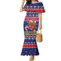 New Zealand Christmas Mermaid Dress Kiwi-sh You A Merry Christmas LT05 Women Blue - Polynesian Pride