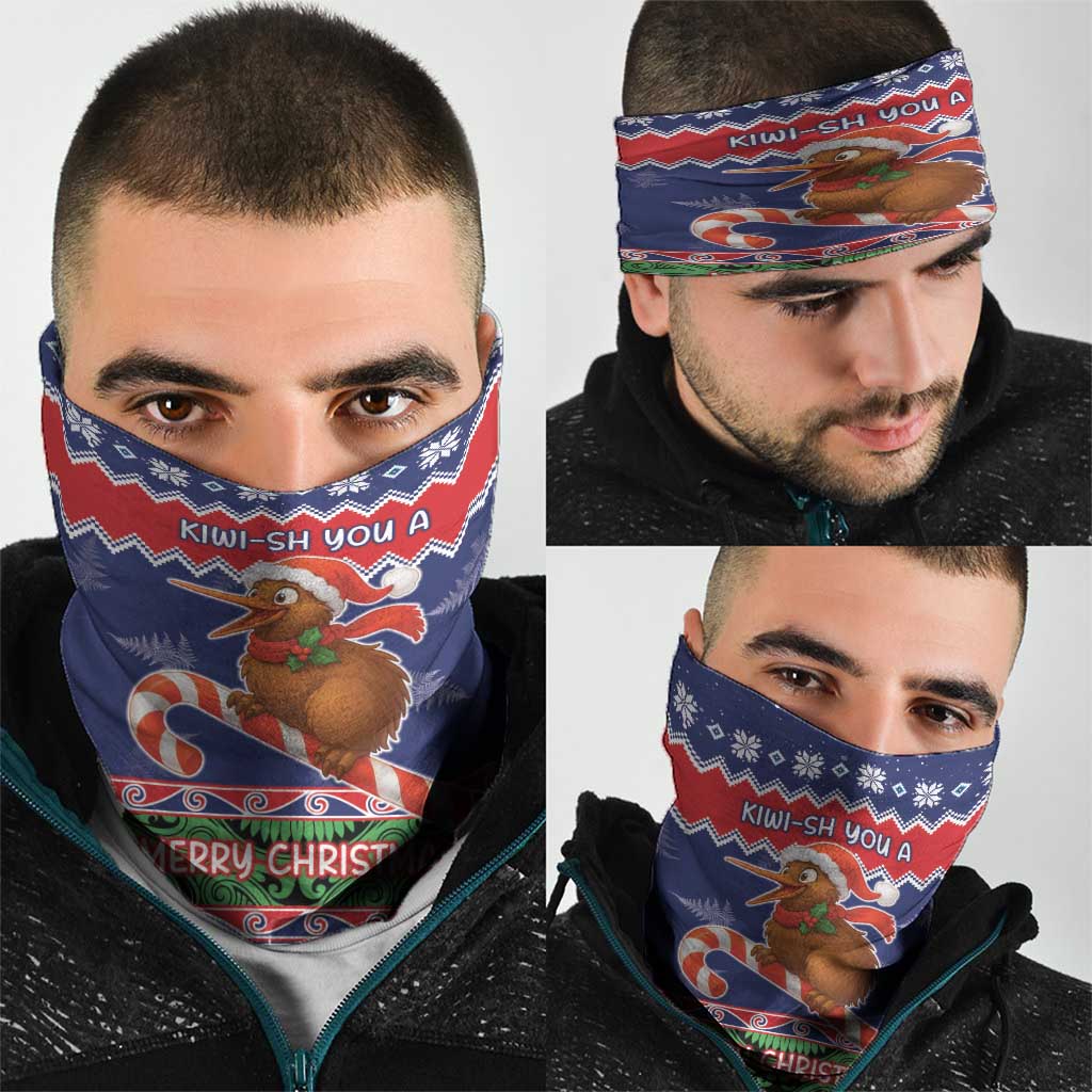 New Zealand Christmas Neck Gaiter Kiwi-sh You A Merry Christmas - Polynesian Pride