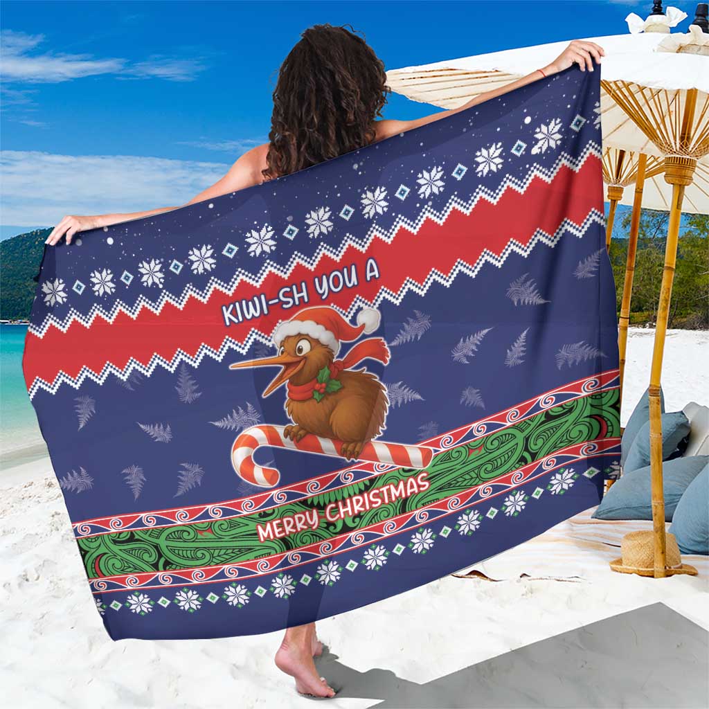New Zealand Christmas Sarong Kiwi-sh You A Merry Christmas - Polynesian Pride