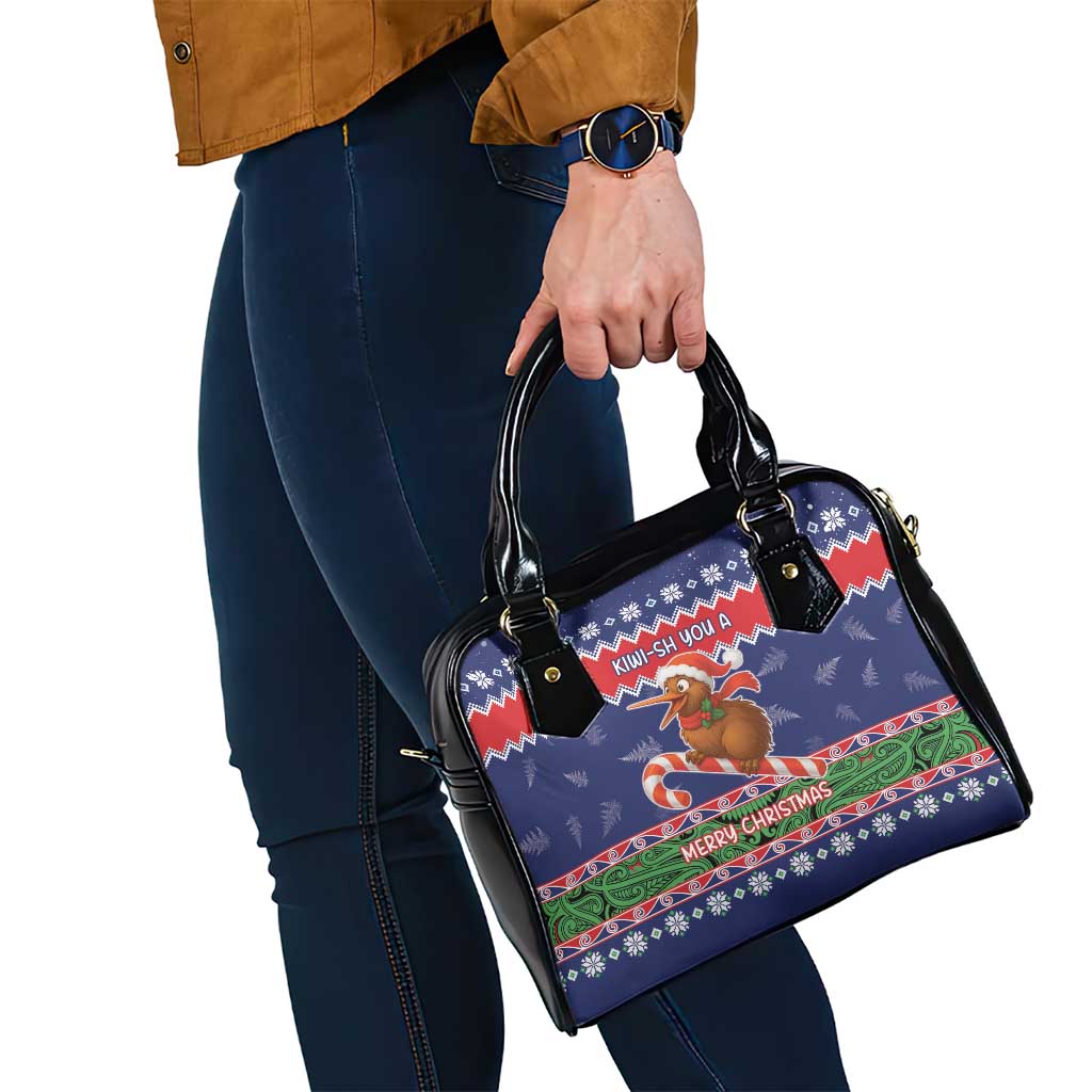 New Zealand Christmas Shoulder Handbag Kiwi-sh You A Merry Christmas - Polynesian Pride