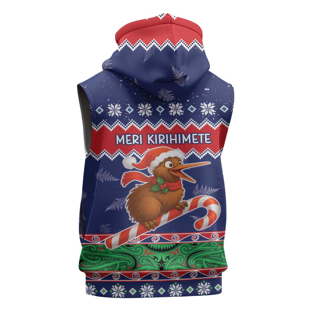 New Zealand Christmas Sleeveless Hoodie Kiwi-sh You A Merry Christmas - Polynesian Pride