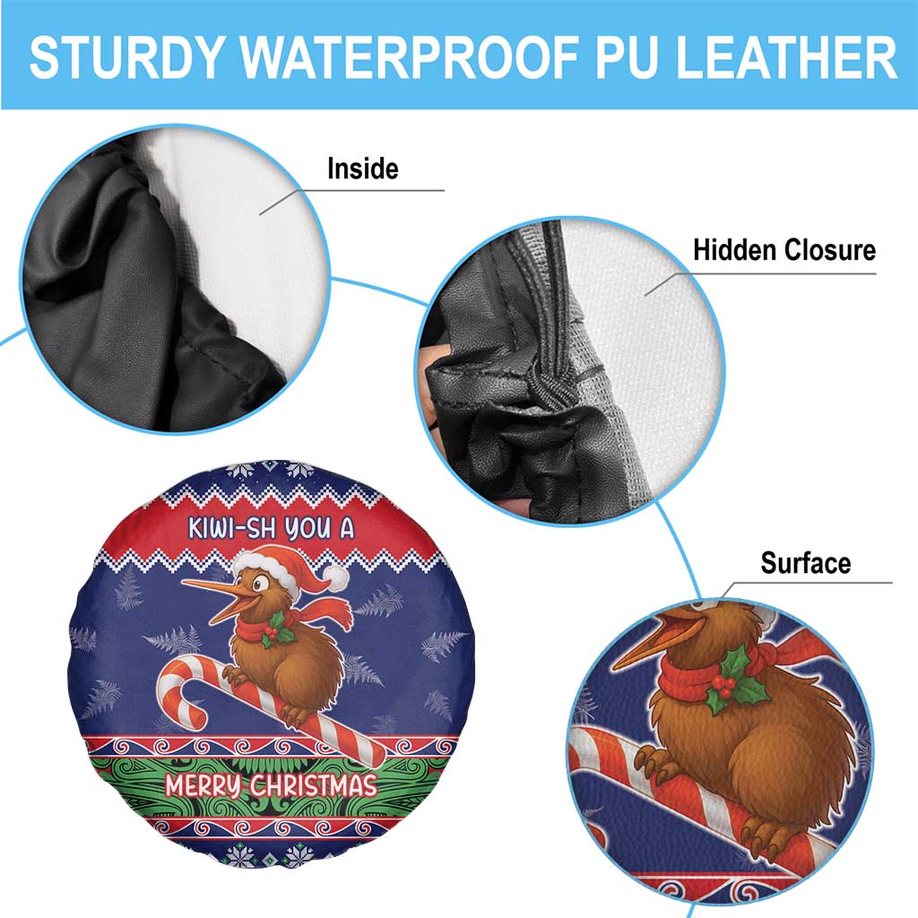 New Zealand Christmas Spare Tire Cover Kiwi-sh You A Merry Christmas - Polynesian Pride