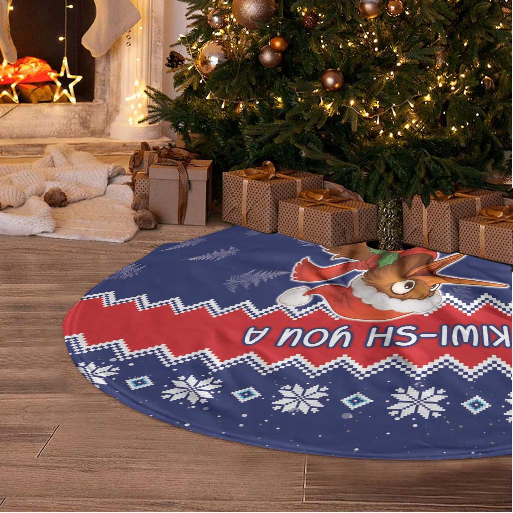 New Zealand Christmas Tree Skirt Kiwi-sh You A Merry Christmas - Polynesian Pride