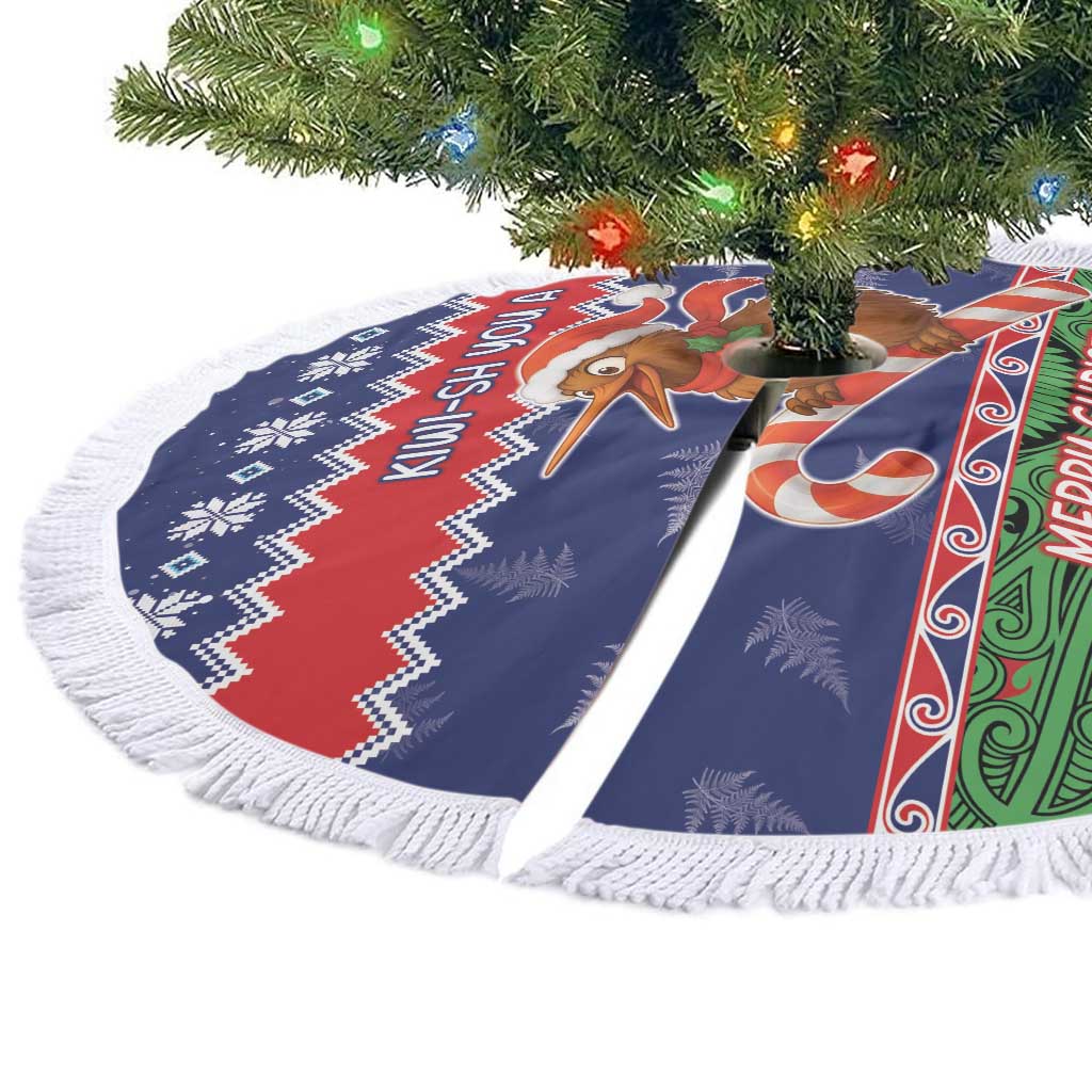 New Zealand Christmas Tree Skirt Kiwi-sh You A Merry Christmas - Polynesian Pride