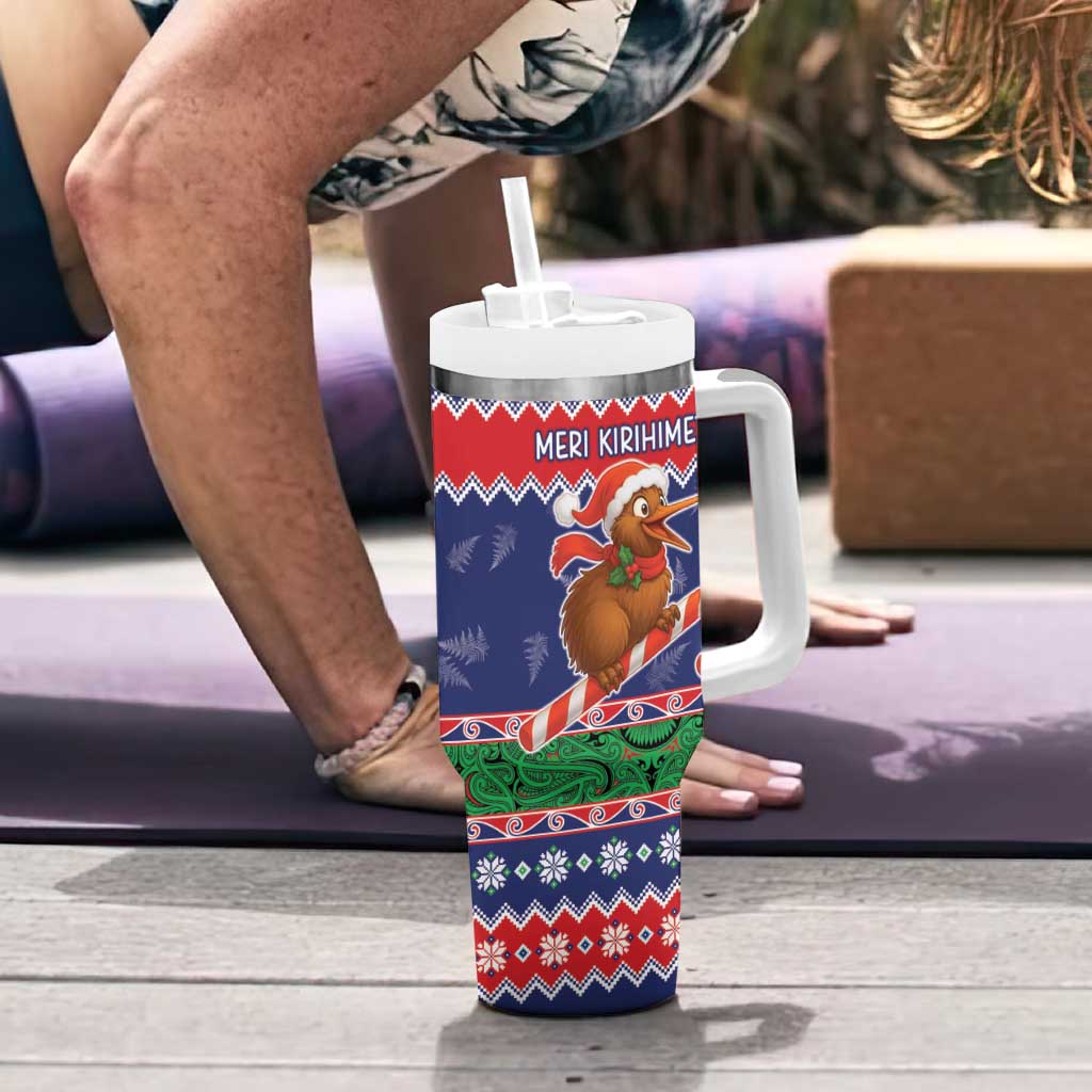 New Zealand Christmas Tumbler With Handle Kiwi-sh You A Merry Christmas - Polynesian Pride
