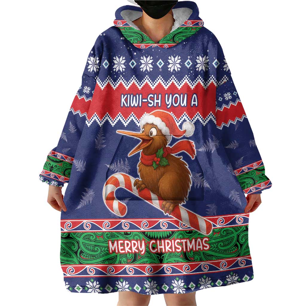 New Zealand Christmas Wearable Blanket Hoodie Kiwi-sh You A Merry Christmas LT05 - Polynesian Pride