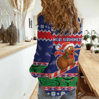 New Zealand Christmas Women Casual Shirt Kiwi-sh You A Merry Christmas LT05 - Polynesian Pride