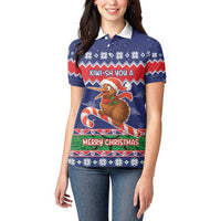 New Zealand Christmas Women Polo Shirt Kiwi-sh You A Merry Christmas LT05 - Polynesian Pride