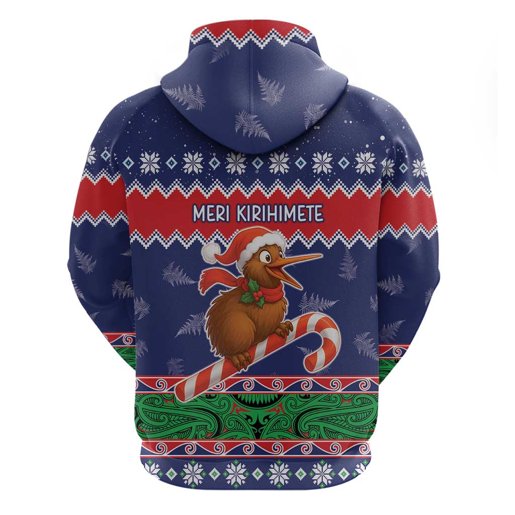 New Zealand Christmas Zip Hoodie Kiwi-sh You A Merry Christmas - Polynesian Pride