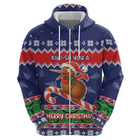 New Zealand Christmas Zip Hoodie Kiwi-sh You A Merry Christmas - Polynesian Pride
