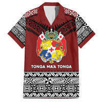 Personalised Tonga Constitution Day Family Matching Long Sleeve Bodycon Dress and Hawaiian Shirt Tongan Kupesi Ngatu Pattern