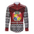 Personalised Tonga Constitution Day Long Sleeve Button Shirt Tongan Kupesi Ngatu Pattern