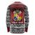 Personalised Tonga Constitution Day Long Sleeve Shirt Tongan Kupesi Ngatu Pattern