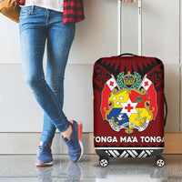 Tonga Constitution Day Luggage Cover Tongan Kupesi Ngatu Pattern