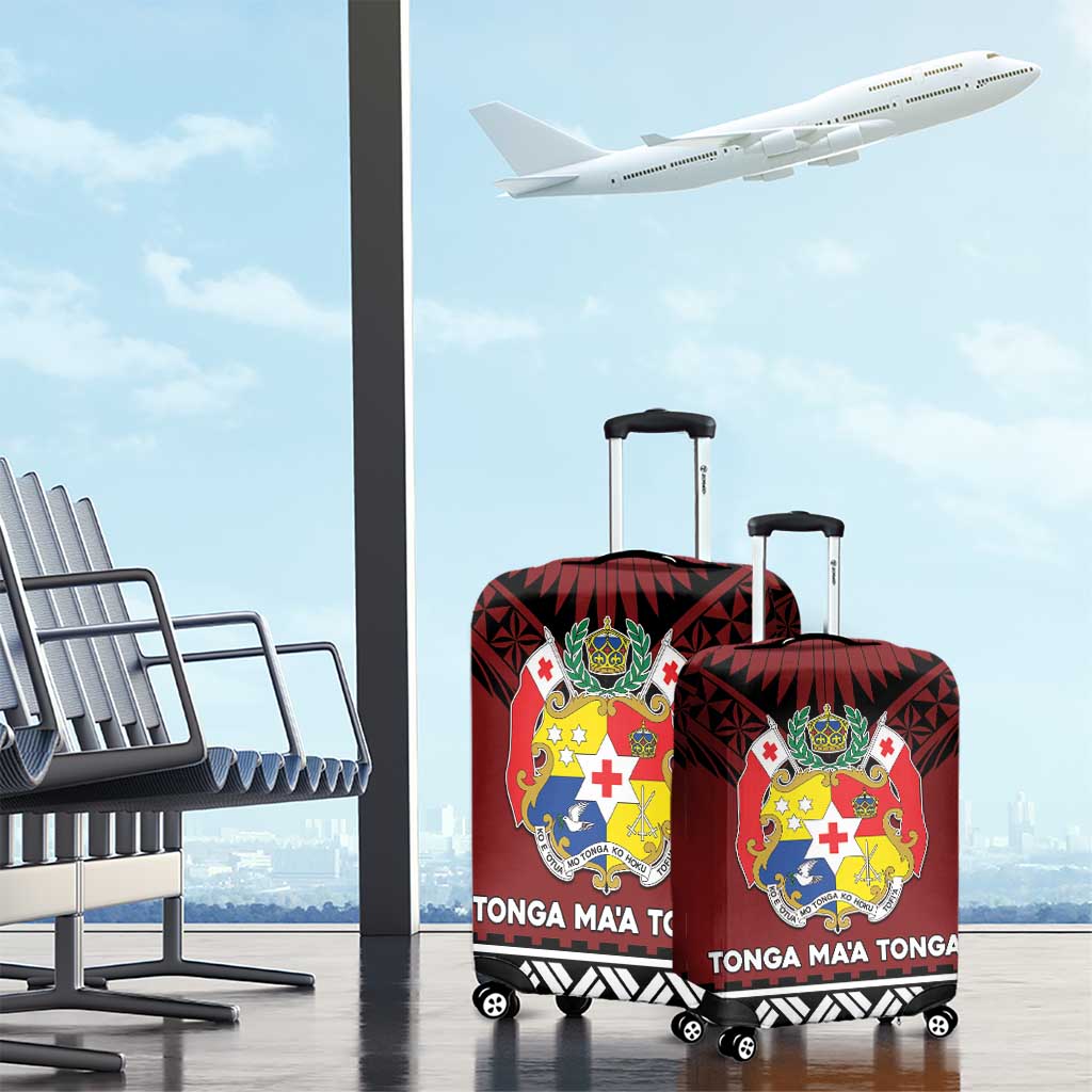 Tonga Constitution Day Luggage Cover Tongan Kupesi Ngatu Pattern