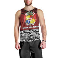 Personalised Tonga Constitution Day Men Tank Top Tongan Kupesi Ngatu Pattern
