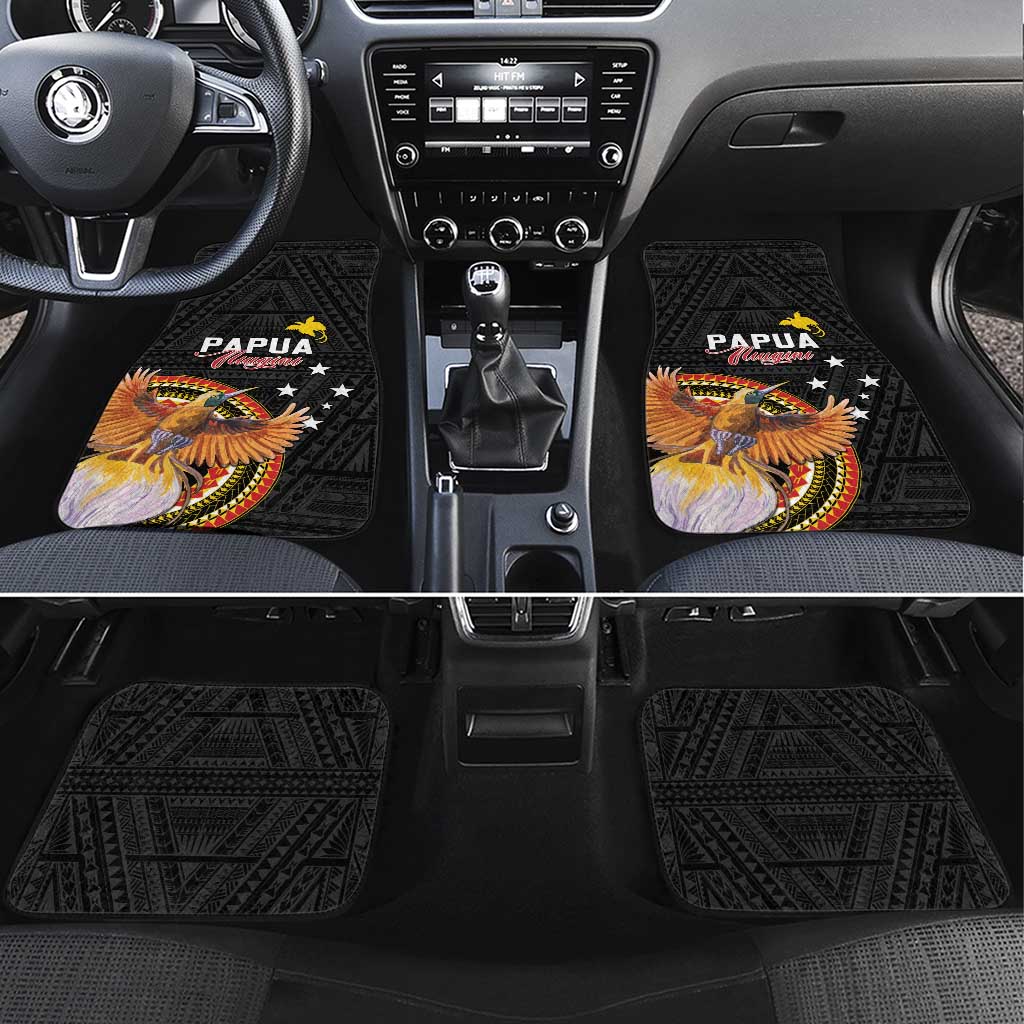 Papua New Guinea Tok Pisin Wik Car Mats Land Of The Unexpected LT05 Set 4pcs Black - Polynesian Pride