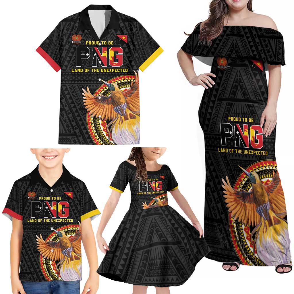 Papua New Guinea Tok Pisin Wik Family Matching Off Shoulder Maxi Dress and Hawaiian Shirt Land Of The Unexpected LT05 - Polynesian Pride
