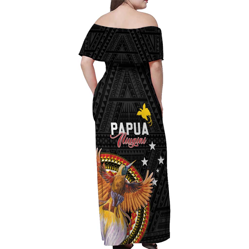 Papua New Guinea Tok Pisin Wik Family Matching Off Shoulder Maxi Dress and Hawaiian Shirt Land Of The Unexpected LT05 - Polynesian Pride