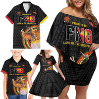 Papua New Guinea Tok Pisin Wik Family Matching Off Shoulder Short Dress and Hawaiian Shirt Land Of The Unexpected LT05 - Polynesian Pride