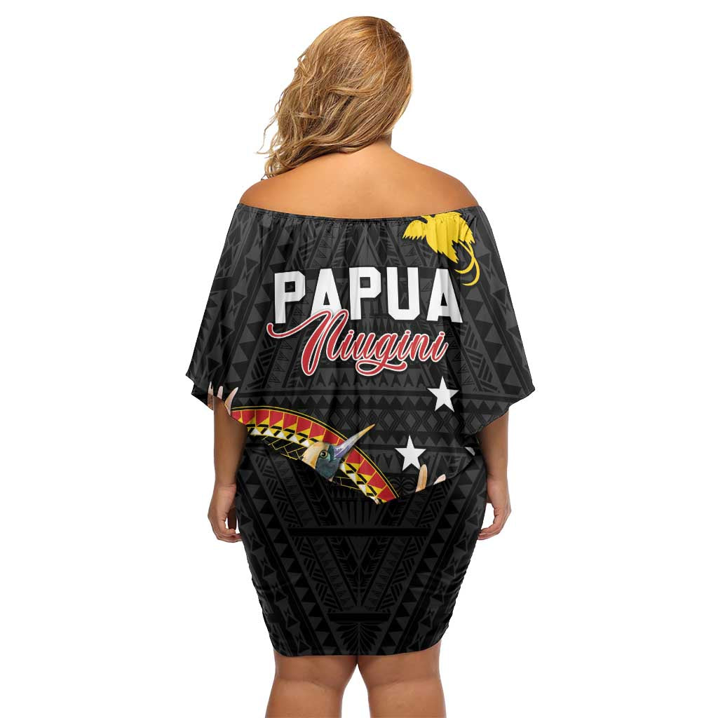 Papua New Guinea Tok Pisin Wik Family Matching Off Shoulder Short Dress and Hawaiian Shirt Land Of The Unexpected LT05 - Polynesian Pride
