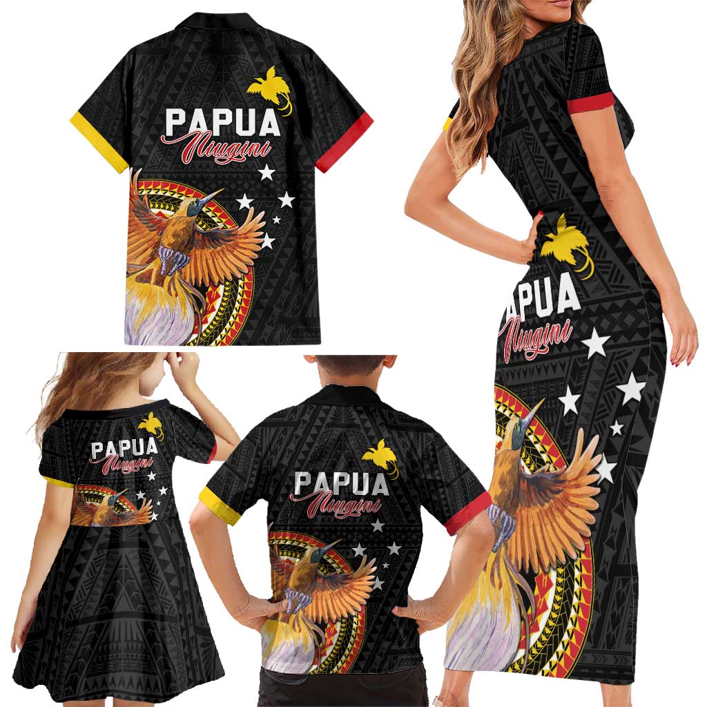 Papua New Guinea Tok Pisin Wik Family Matching Short Sleeve Bodycon Dress and Hawaiian Shirt Land Of The Unexpected LT05 - Polynesian Pride