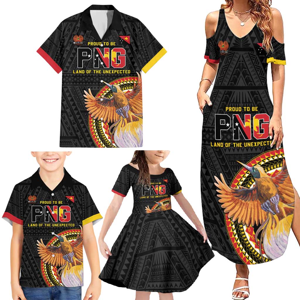 Papua New Guinea Tok Pisin Wik Family Matching Summer Maxi Dress and Hawaiian Shirt Land Of The Unexpected LT05 - Polynesian Pride
