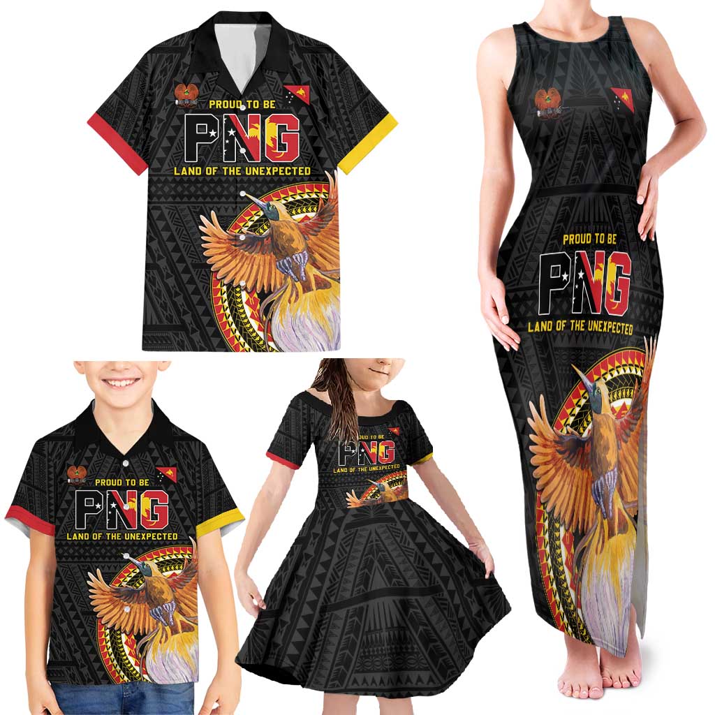 Papua New Guinea Tok Pisin Wik Family Matching Tank Maxi Dress and Hawaiian Shirt Land Of The Unexpected LT05 - Polynesian Pride