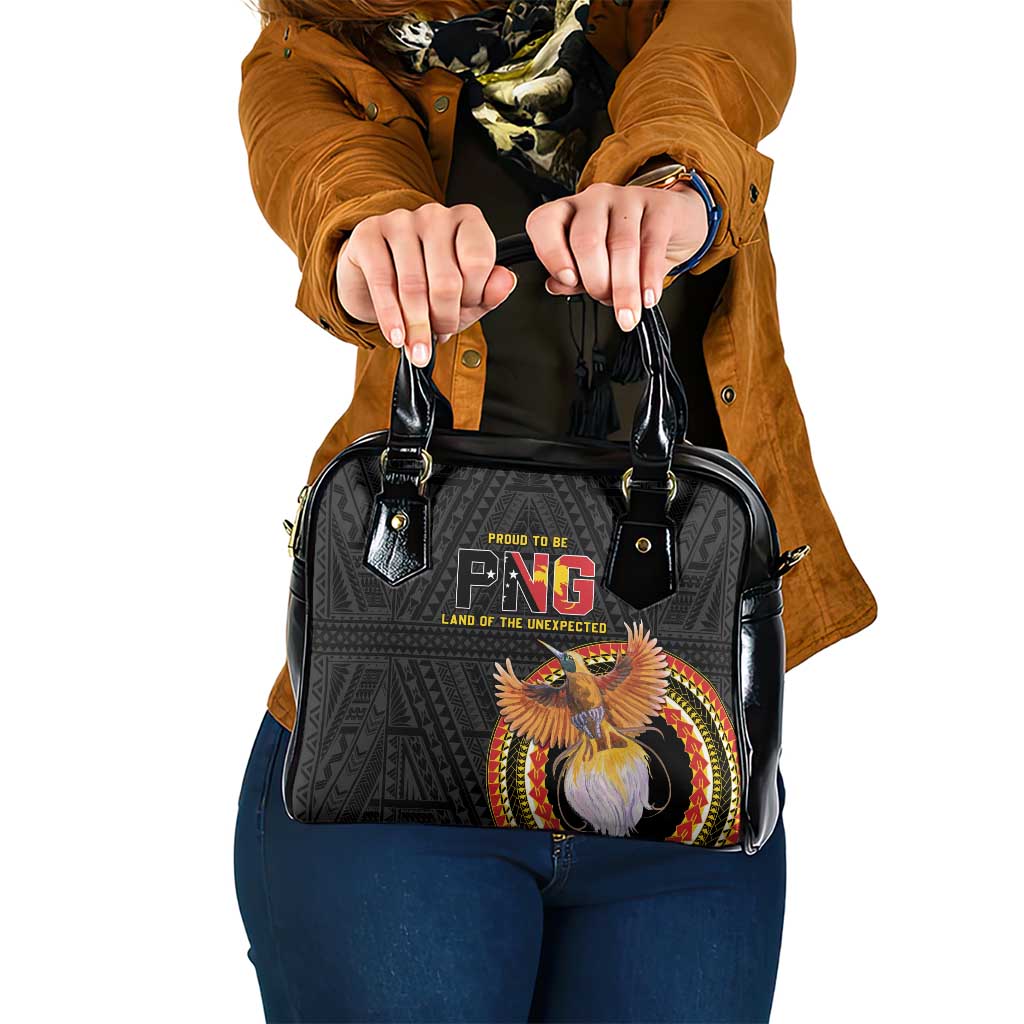 Papua New Guinea Tok Pisin Wik Shoulder Handbag Land Of The Unexpected LT05 One Size Black - Polynesian Pride