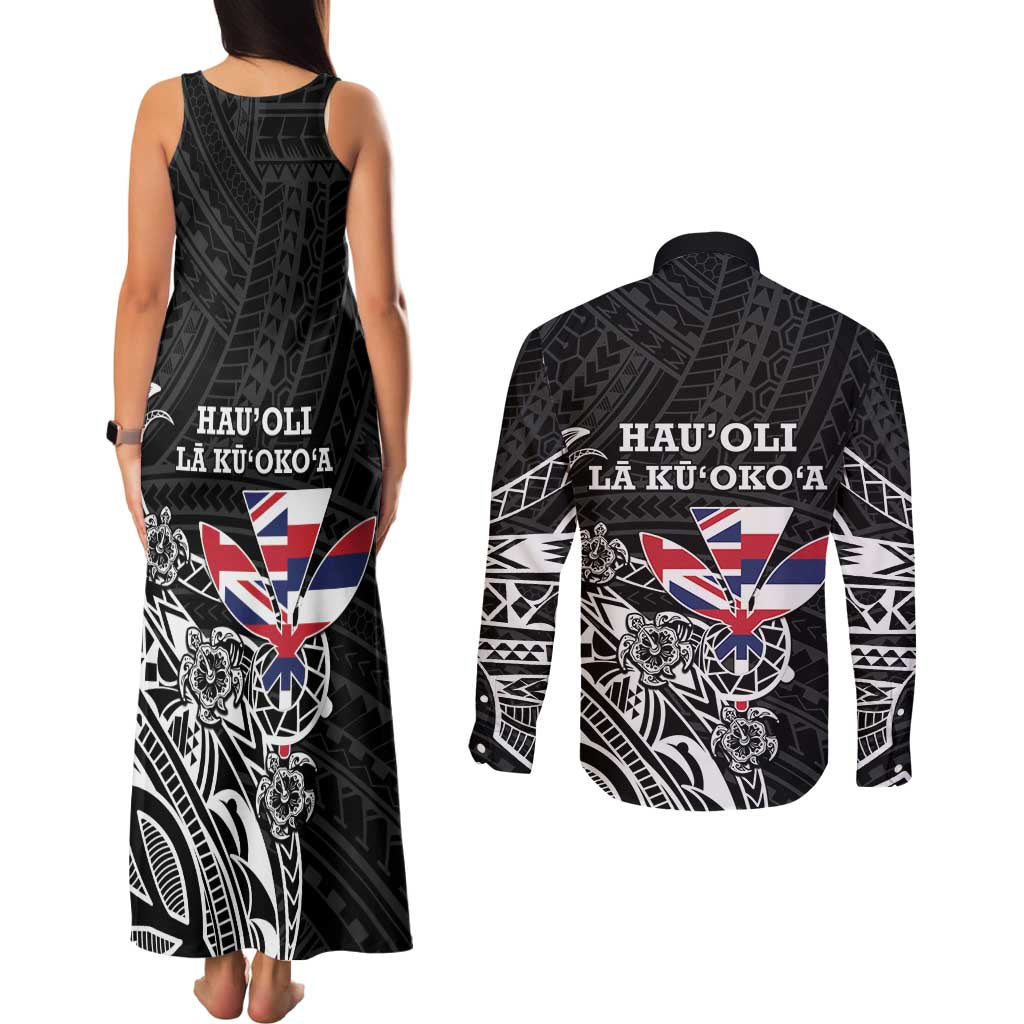 Hawaii November 28th Is My Independence Day Couples Matching Tank Maxi Dress and Long Sleeve Button Shirt