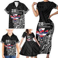 Hawaii November 28th Is My Independence Day Family Matching Short Sleeve Bodycon Dress and Hawaiian Shirt LT05 - Polynesian Pride