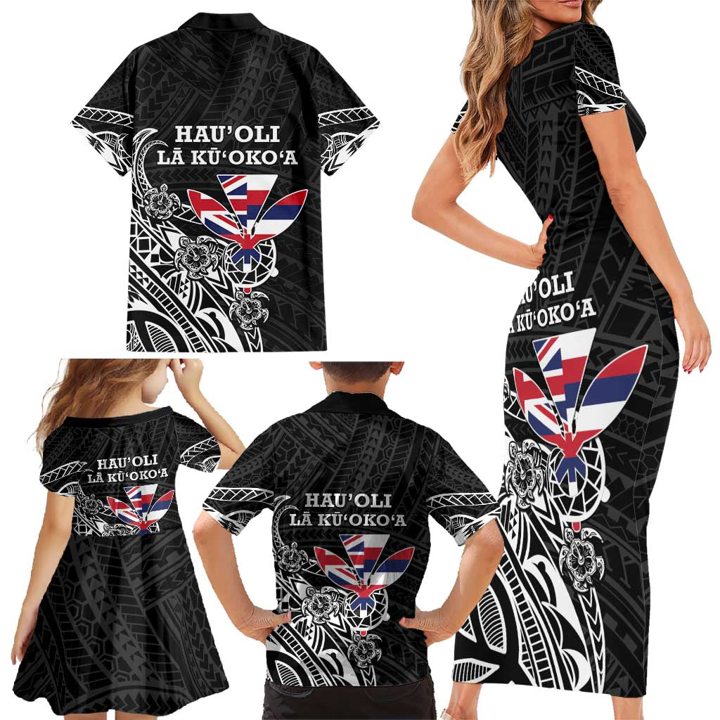 Hawaii November 28th Is My Independence Day Family Matching Short Sleeve Bodycon Dress and Hawaiian Shirt LT05 - Polynesian Pride